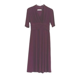 Evan Picone Solid Plum Purple Dress size 6